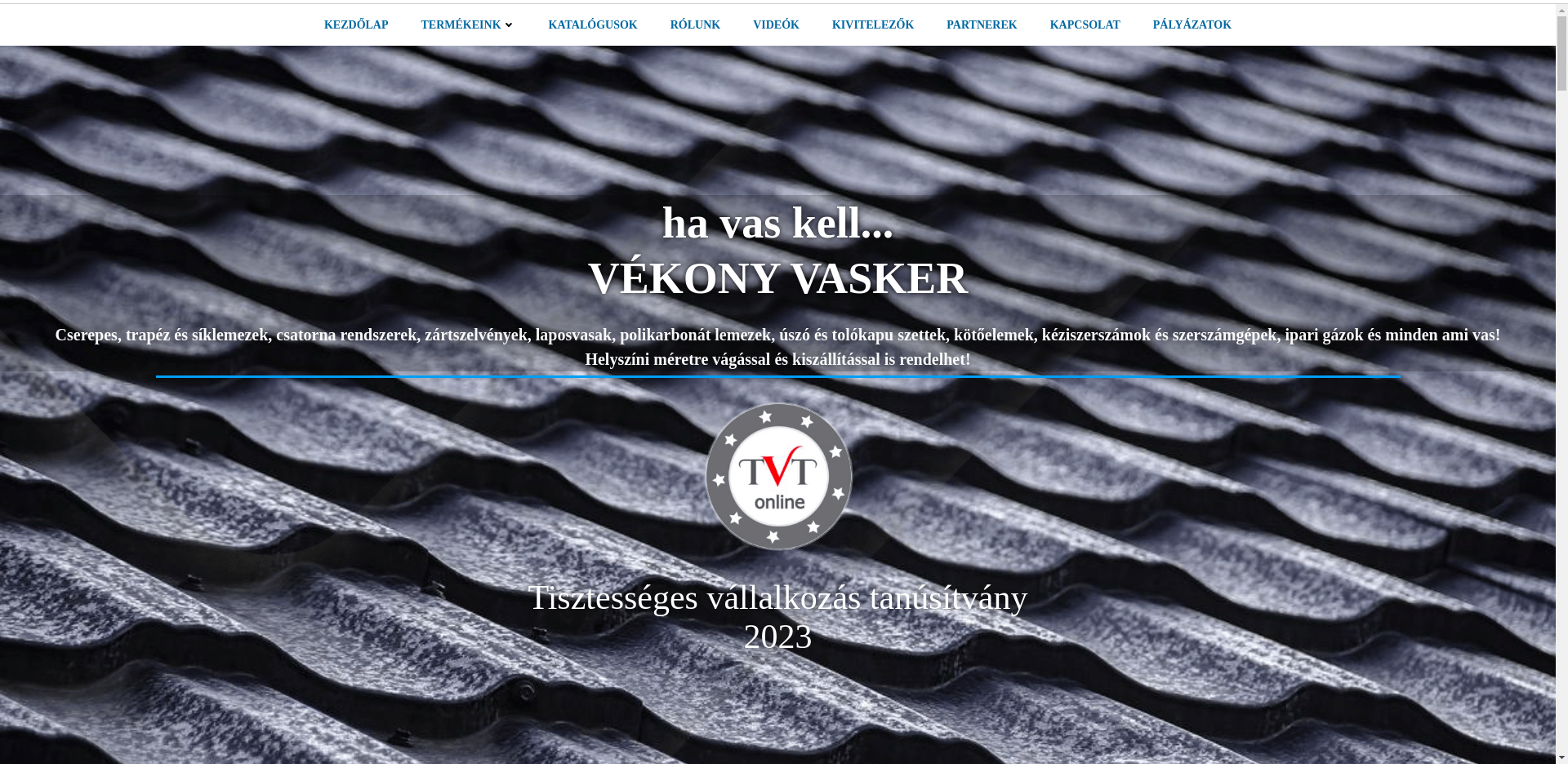 VÉKONY VASKER